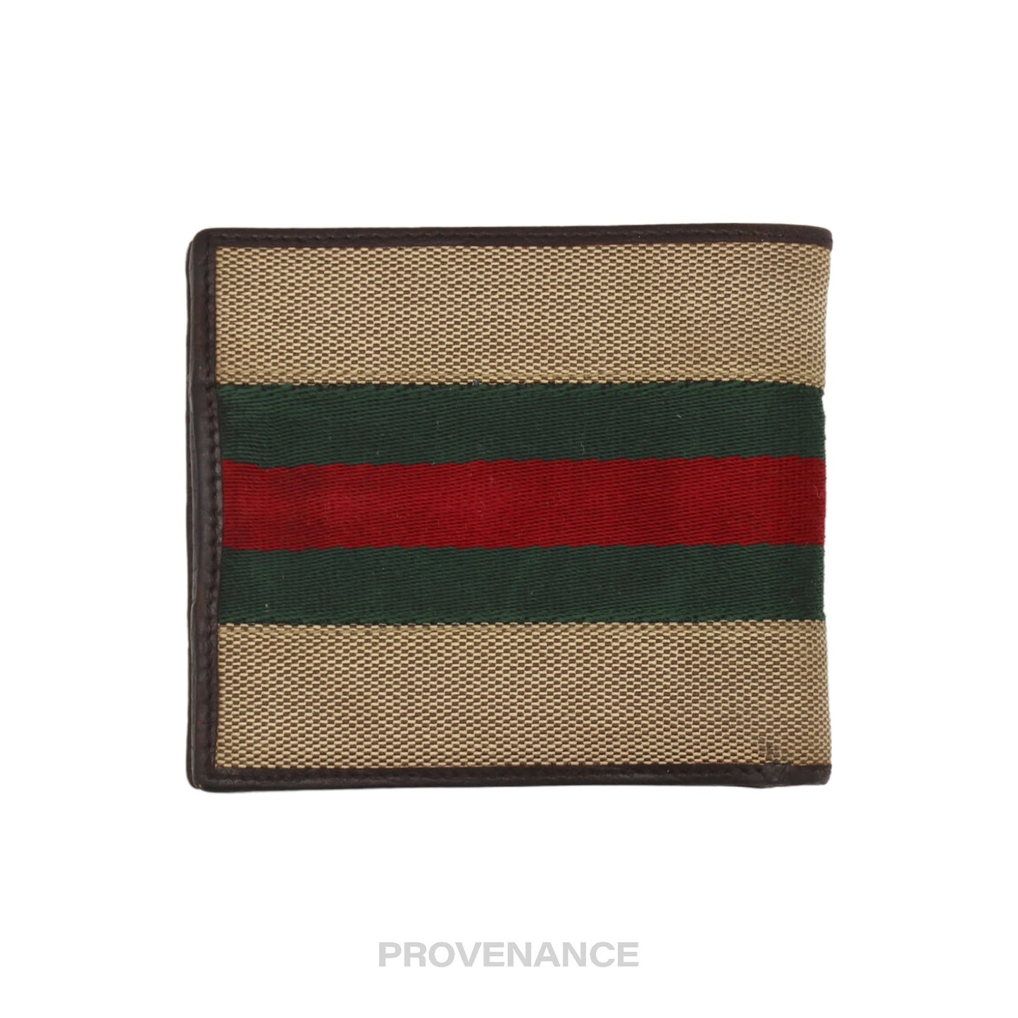 🔴 Gucci Bifold Wallet - Raffia with Web