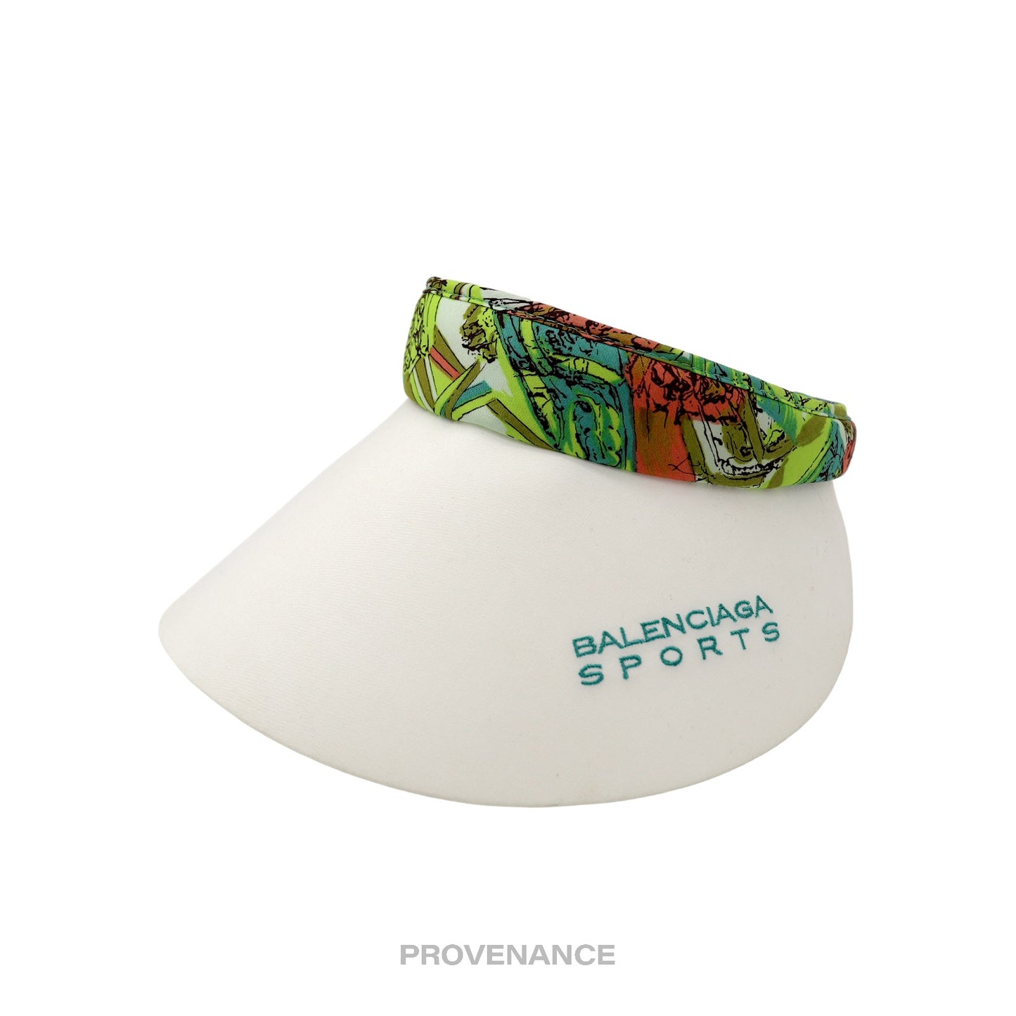 🔴 Balenciaga Botanical Floral Golf Visor - White