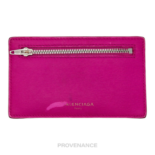 🔴 Balenciaga Zip Card Wallet - Pink