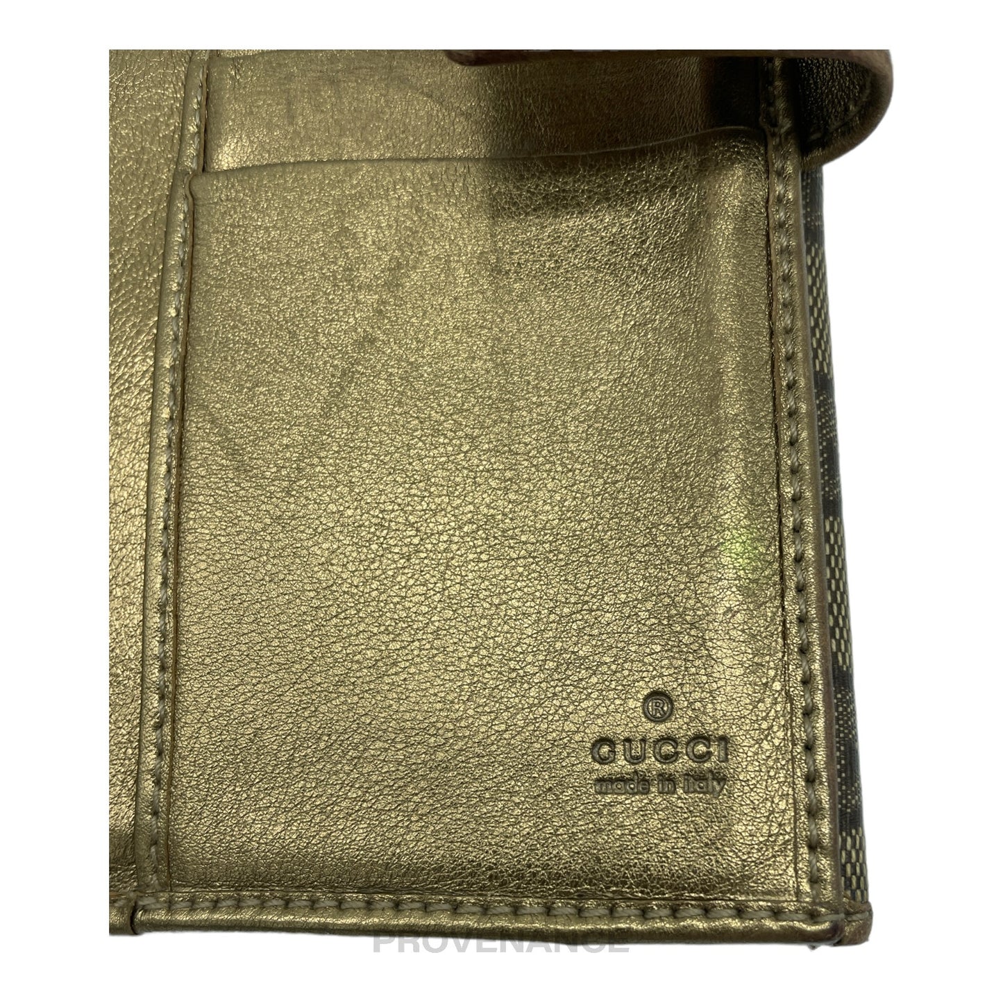 🔴 Gucci Long Wallet - GG Supreme Bronze