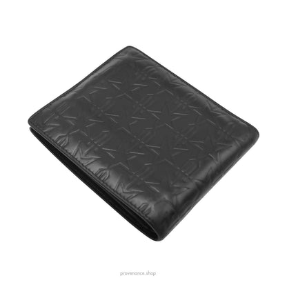 🔴 Givenchy Stars Embossed Wallet - Black Leather