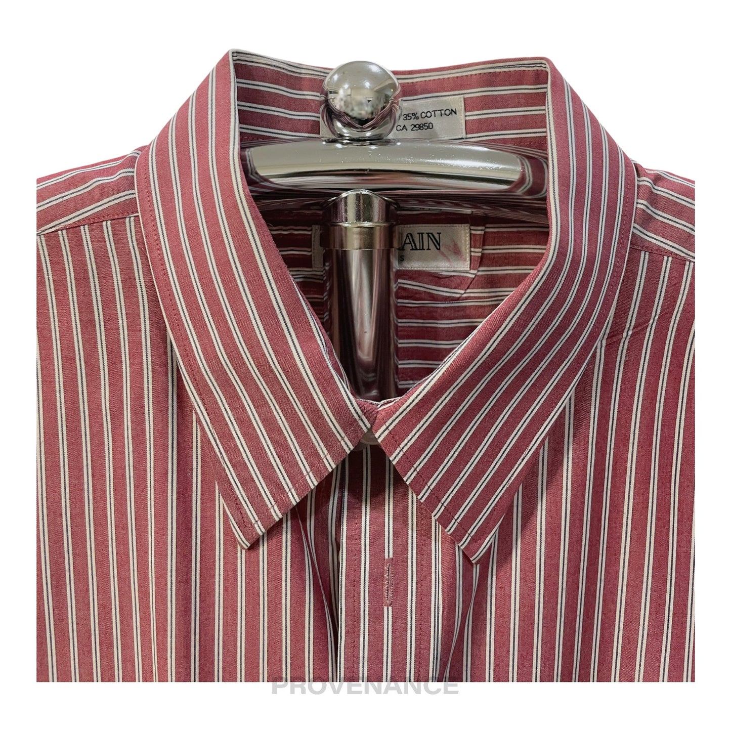 🔴 Balmain Button Down Shirt - Red/White Striped