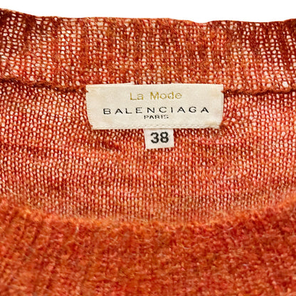 🔴 Balenciaga Cropped Wool Sweater - Burnt Sienna