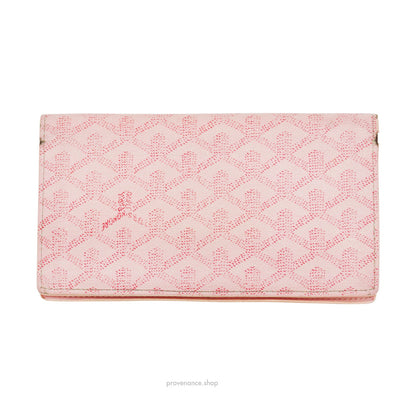 🔴 Goyard Richelieu Long Wallet - Pink Goyardine