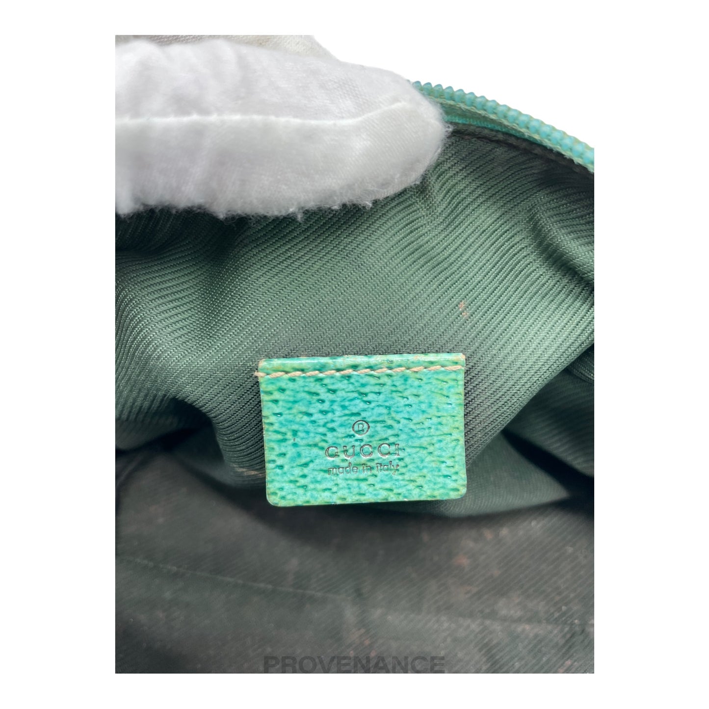 🔴 Gucci Zip Pouch - GG Canvas Turquoise