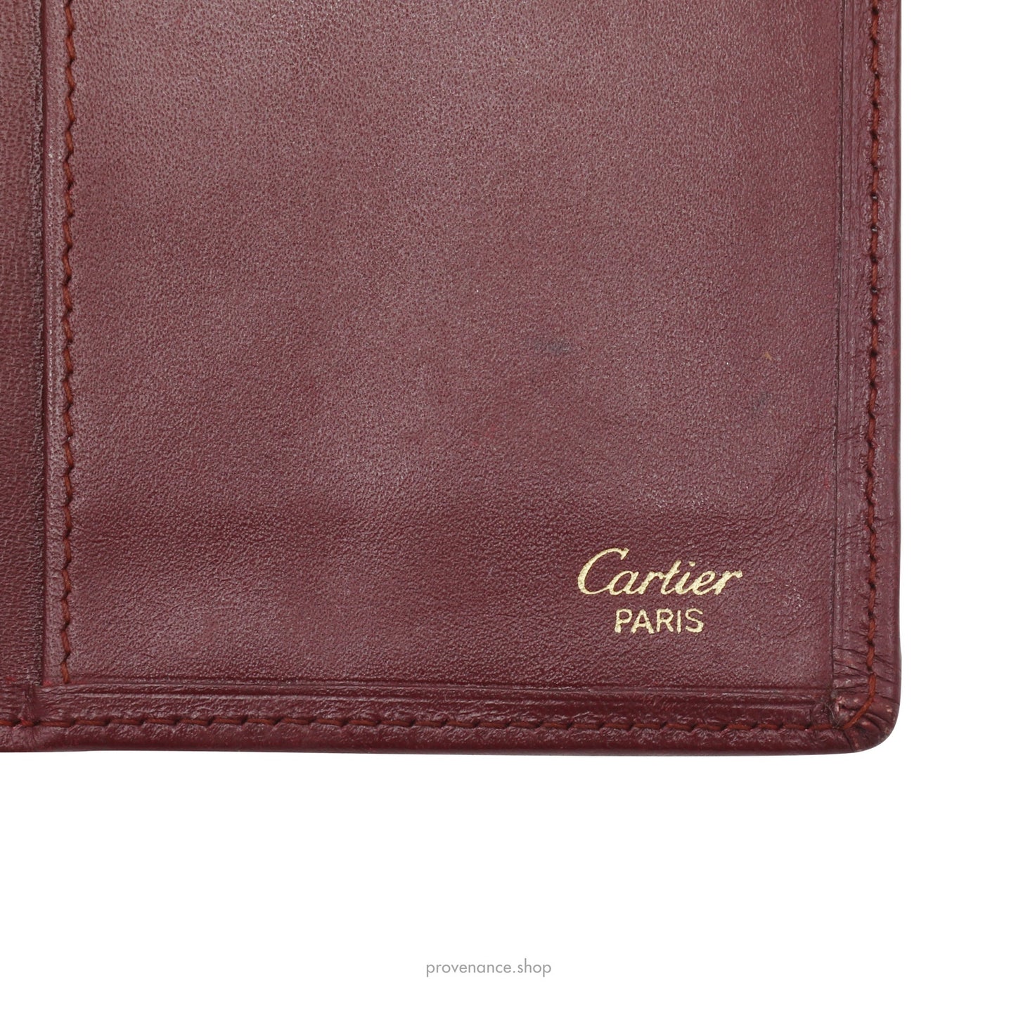 🔴 Cartier Long Wallet - Burgundy Calfskin Leather