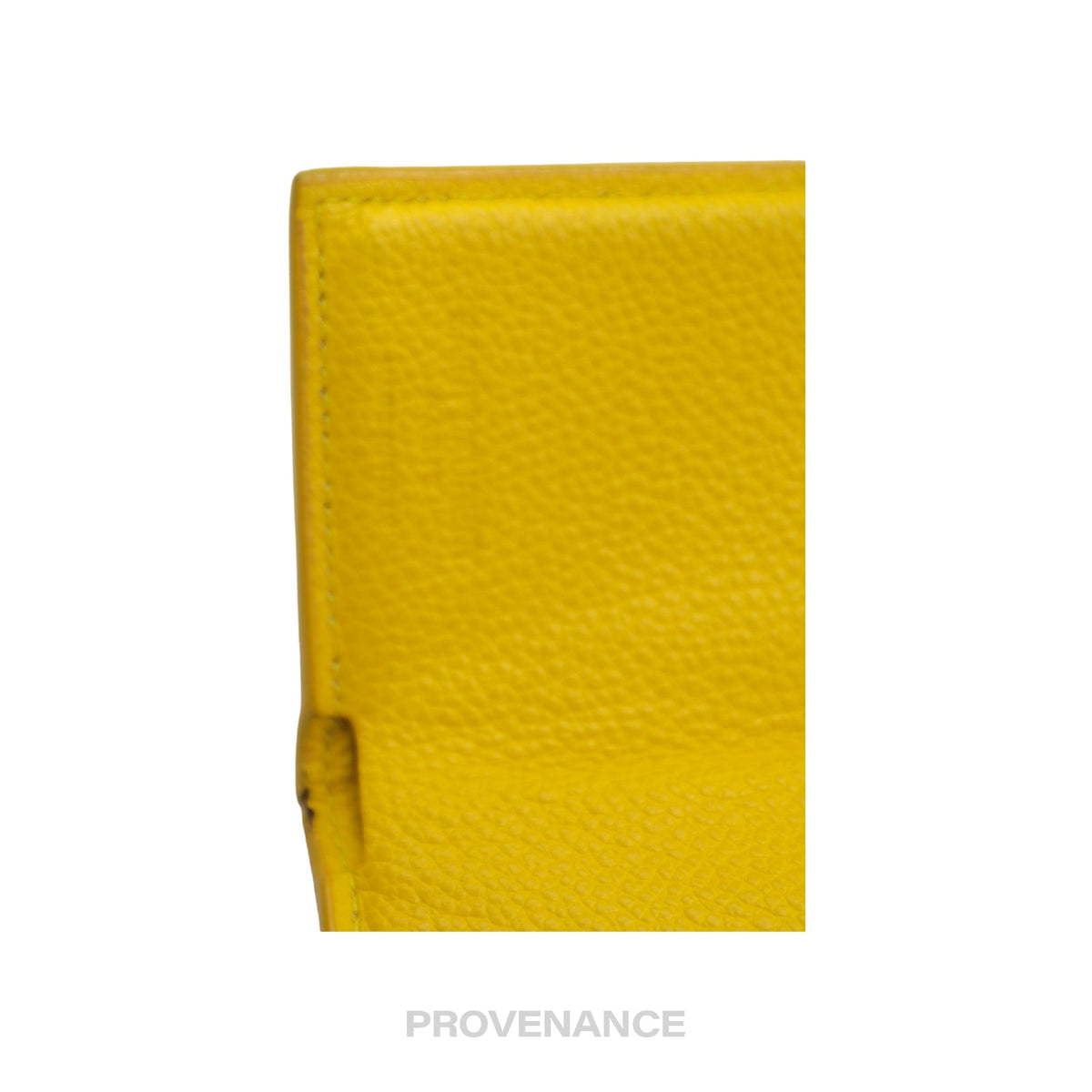 🔴 Saint Laurent Paris SLP Trifold Card Wallet - Yellow Leather
