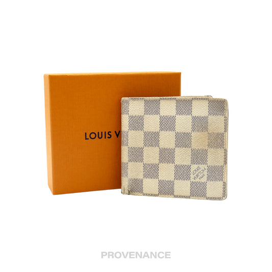 🔴 Louis Vuitton Marco Wallet - Damier Azur