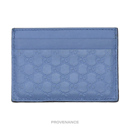 🔴 Gucci Card Holder Wallet - Powder Blue MicroGuccissima