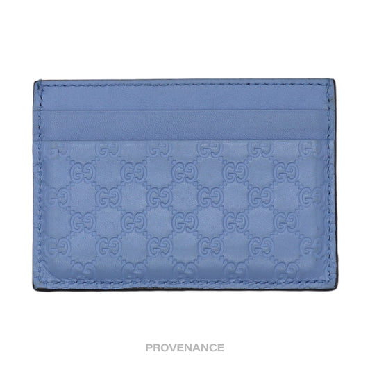 🔴 Gucci Card Holder Wallet - Powder Blue MicroGuccissima