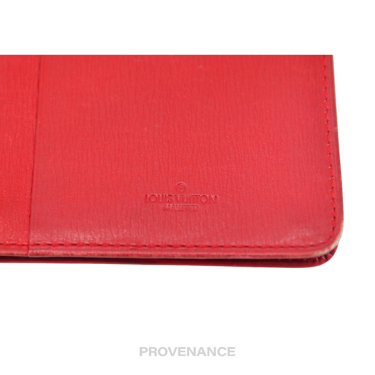 🔴 Louis Vuitton "MALLETIER" Long Wallet - Red Epi Leather