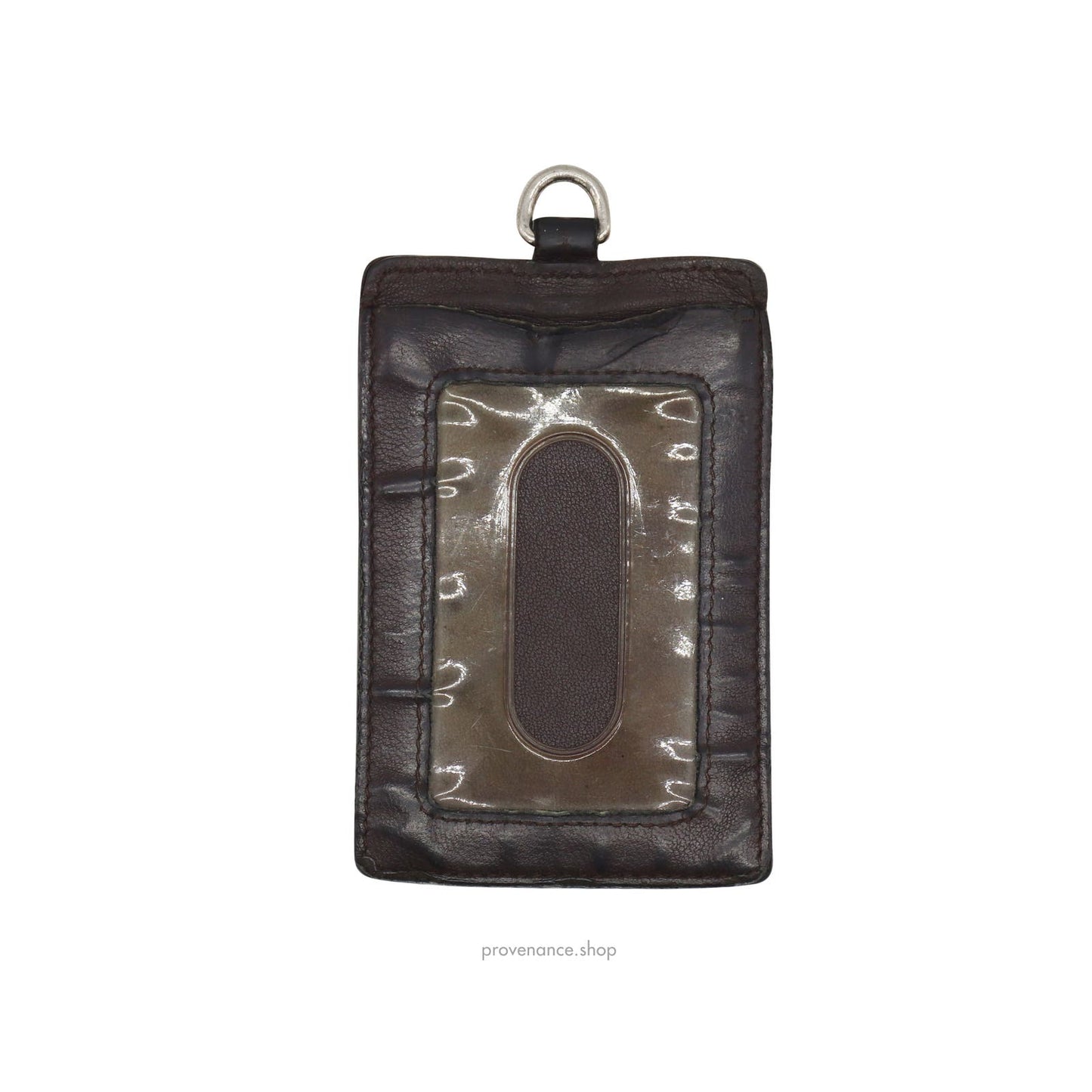 🔴 Bottega Veneta ID Card Holder Wallet - Chocolate Intrecciato Leather