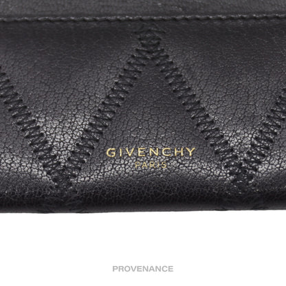 🔴 Givenchy Card Holder Wallet - Quilted Black Leather