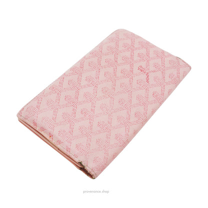 🔴 Goyard Richelieu Long Wallet - Pink Goyardine