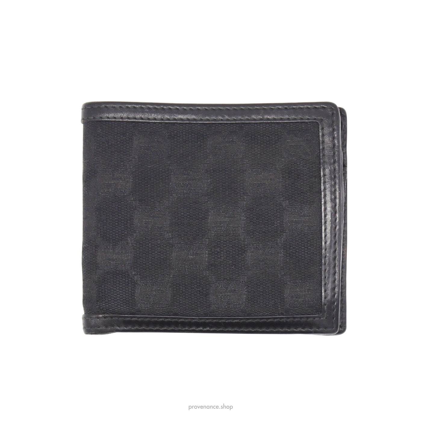 🔴 Gucci Bifold Wallet - GG Canvas with Leather Trim