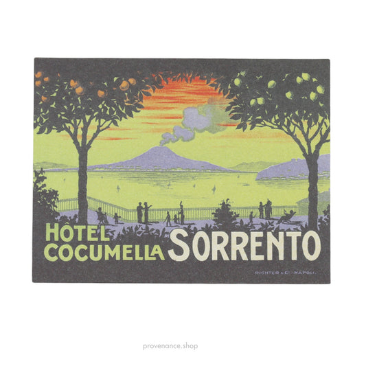 🔴 Hotel Label Sticker Postcard - Hotel Cocumel Sorrento