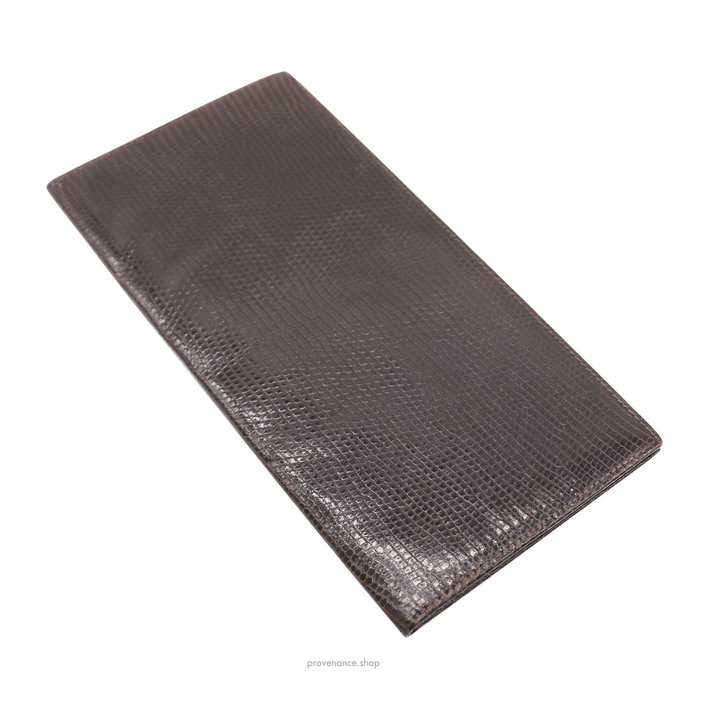 🔴 Gucci Long Wallet - Brown Lizard Leather