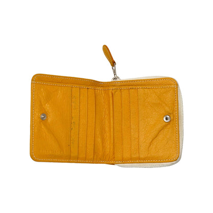 🔴 Balenciaga Bazaar Zip Wallet - Yellow Striped