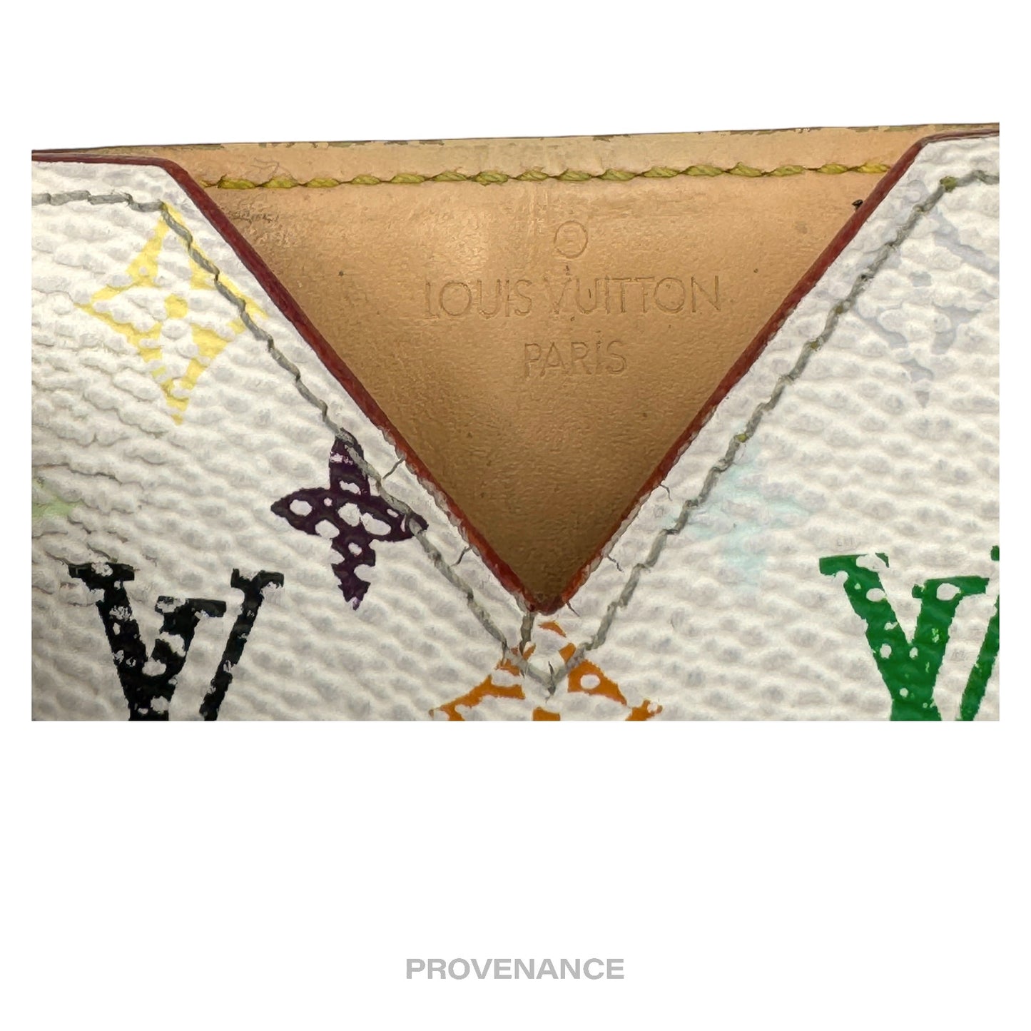 Louis Vuitton Card Wallet - Monogram Multicolore White