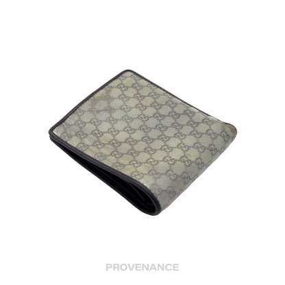 🔴 Gucci GG MicroGuccissima Bifold Wallet - Grey/Black