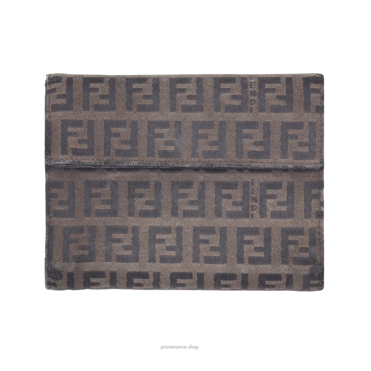 🔴 Fendi Trifold Wallet - Mini FF Zucca