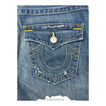 🔴 True Religion Riley Blue Denim Jean Shorts - 30