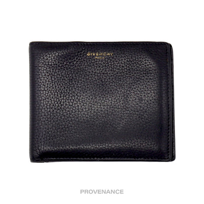 🔴 Givenchy 8CC Logo Bifold Wallet - Black Grained Leather