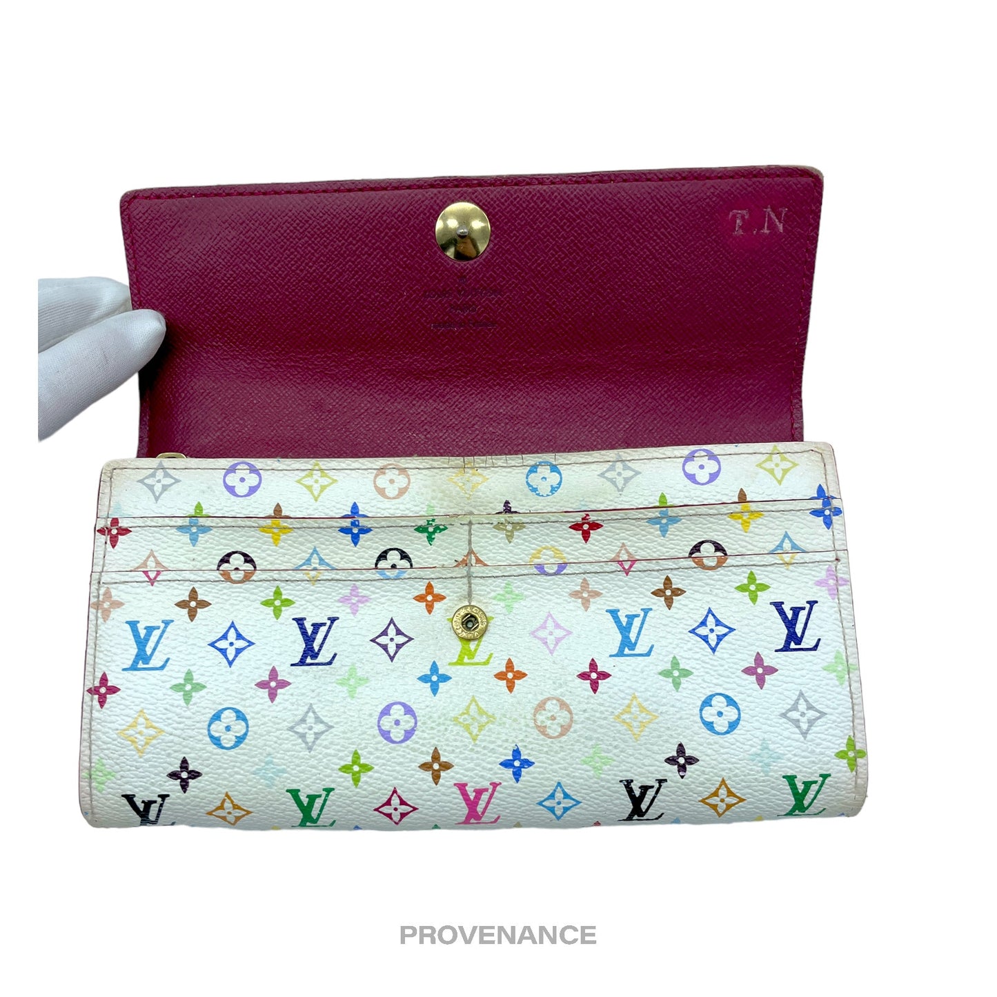 🔴 Louis Vuitton Sarah Long Wallet - Monogram Multicolore Fuchsia