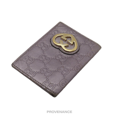 🔴 Gucci Heart Pocket Organizer Wallet - Metallic Lavender