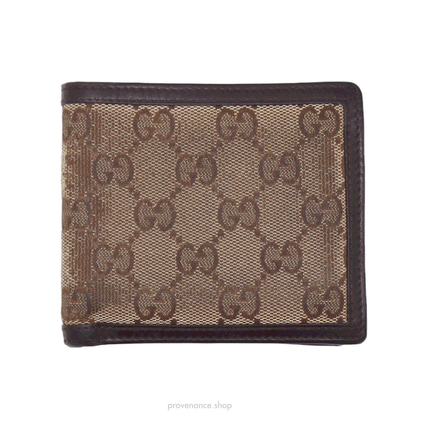 🔴 Gucci GG Canvas Bifold Wallet - Brown