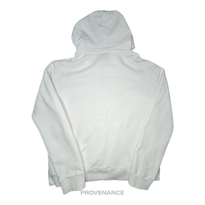 🔴  Saint Laurent Paris SLP Logo Hoodie - White