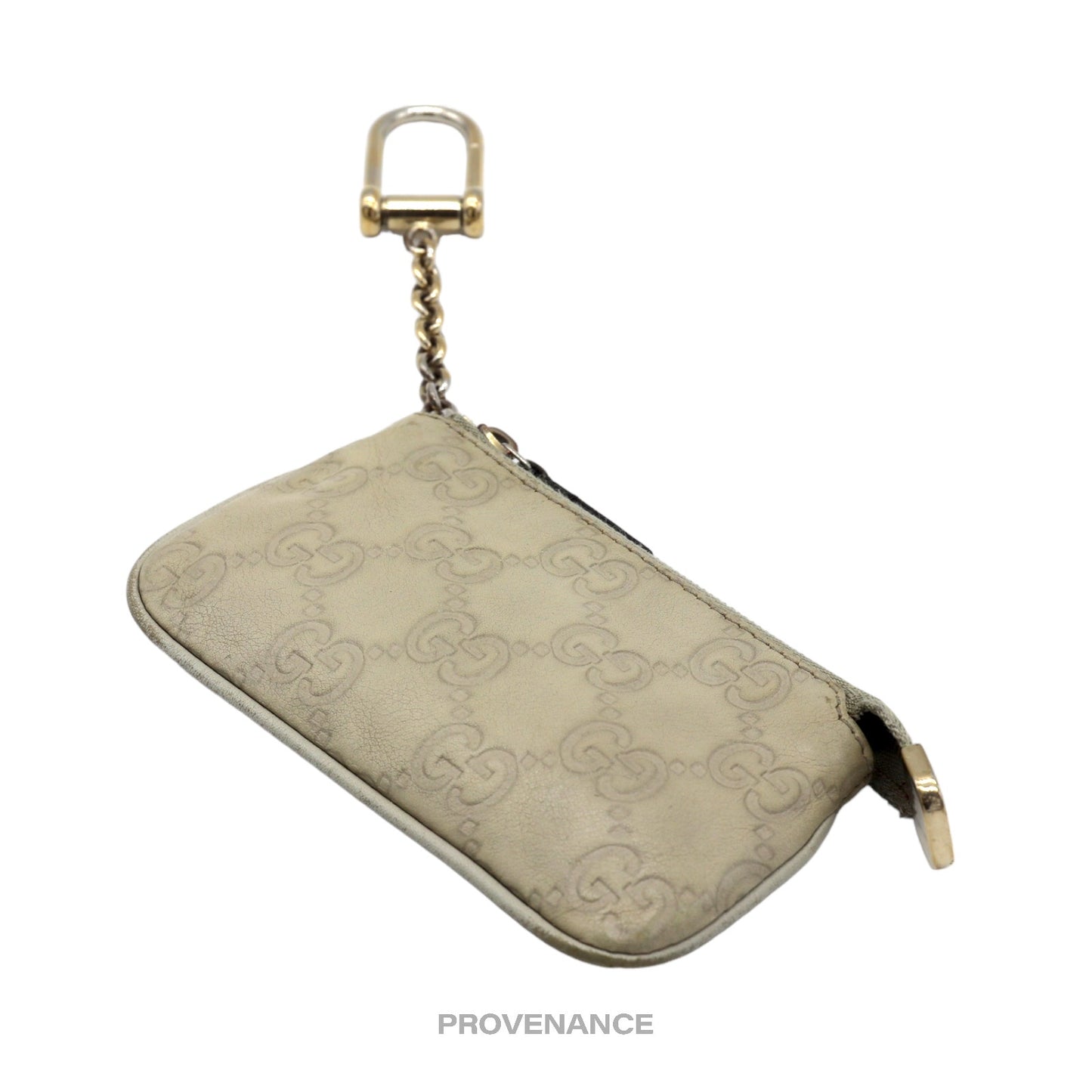 🔴 Gucci Key Pouch Cles - Cream GG Guccissima Leather