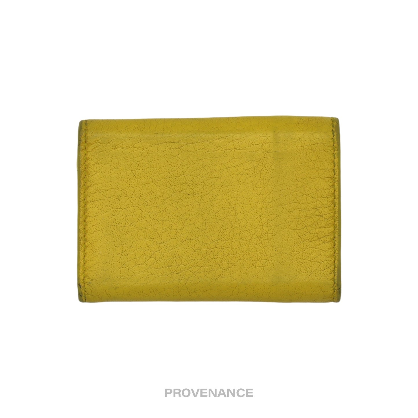 🔴 Balenciaga Papier Mini Wallet - Yellow Leather