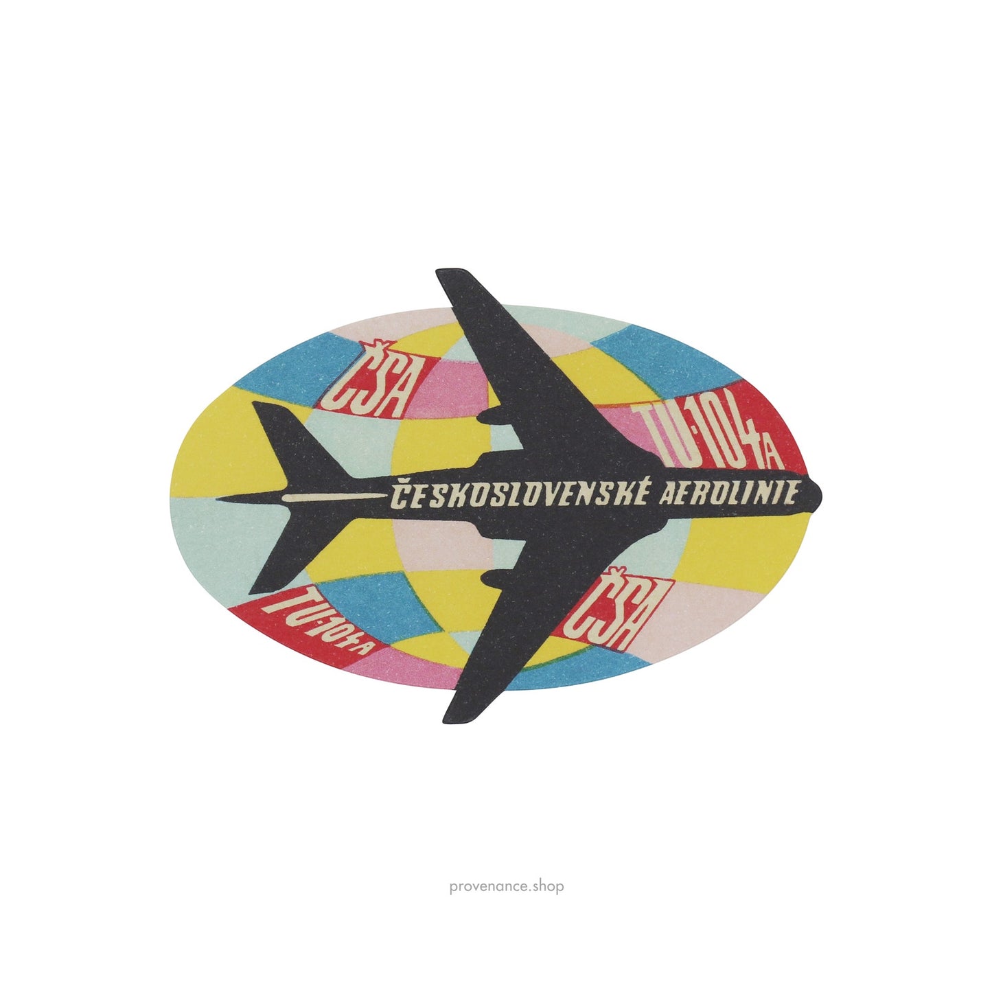 🔴Airline Label Postcard Sticker- CESKOSLOVENSKE AEROLINIE