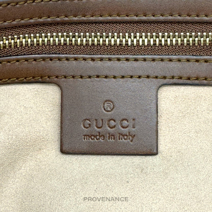 🔴 Gucci Tote Bag - GG Supreme Canvas Brown