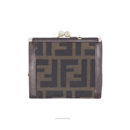 🔴 Fendi Snap Wallet - FF Zucca