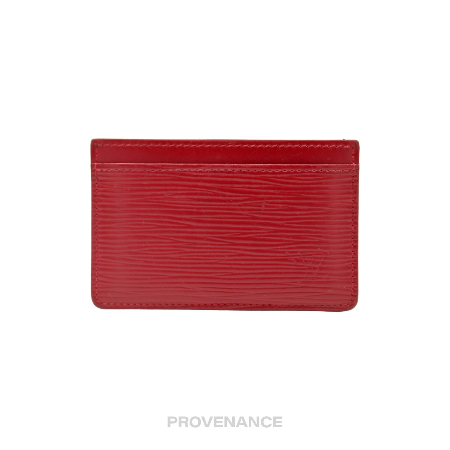 🔴 Louis Vuitton Card Holder Wallet - Red Epi Leather