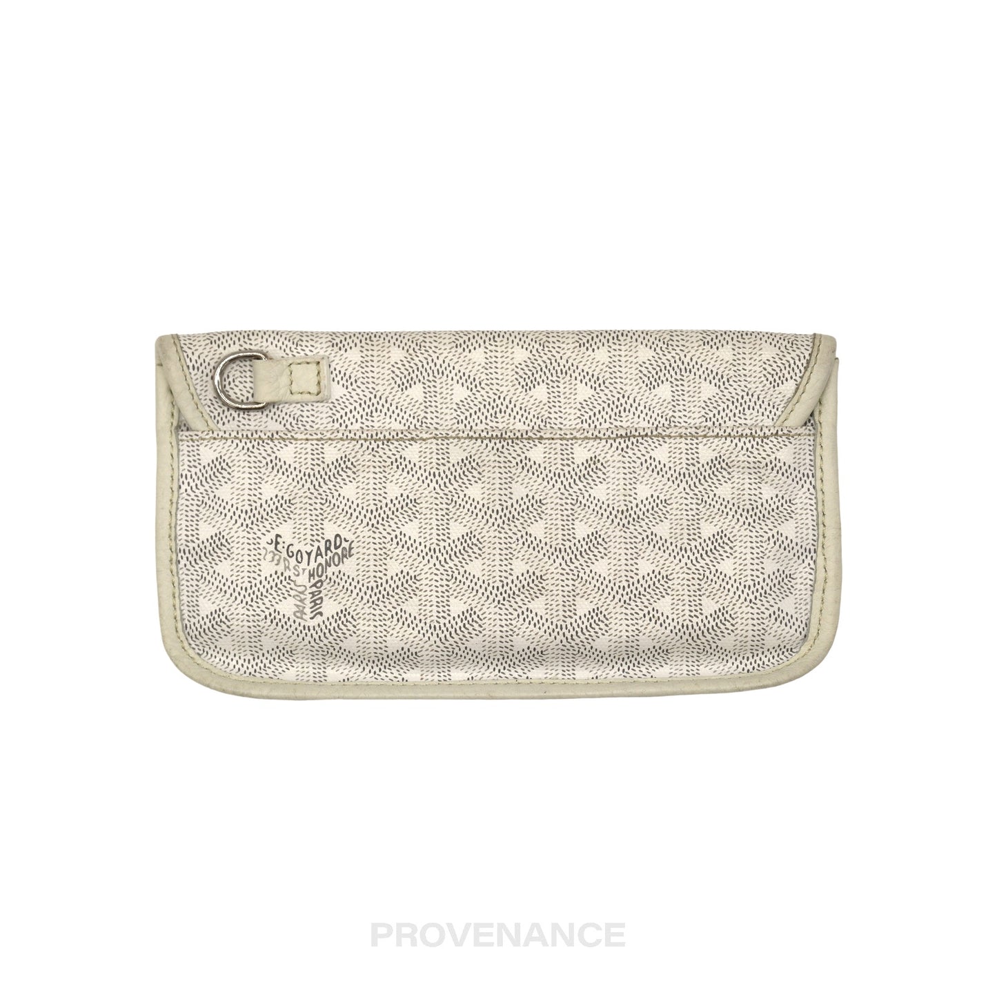 🔴 Goyard St. Louis Pouch Wallet - White Goyardine