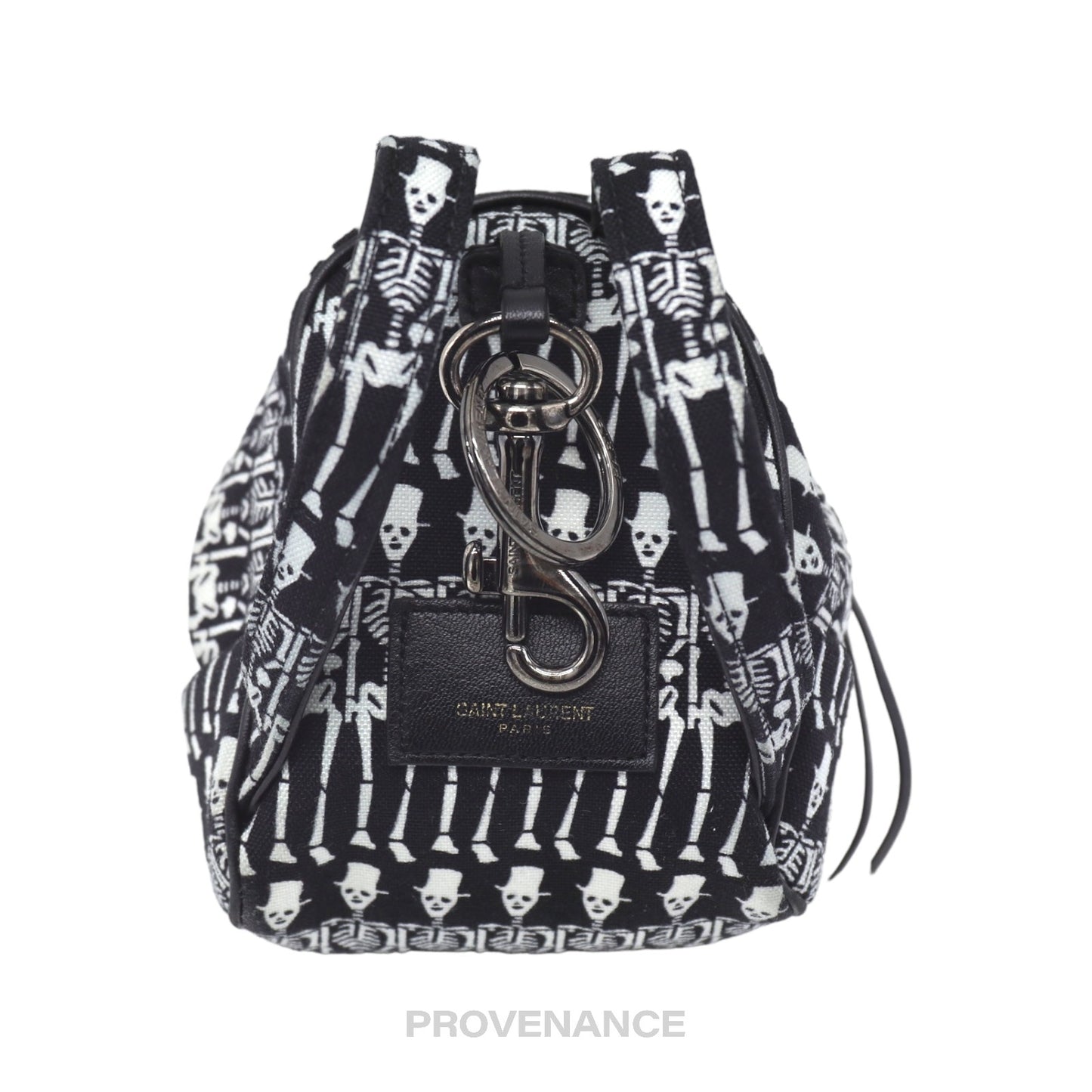 🔴 Saint Laurent Paris SLP City Backpack Keychain - Skeleton