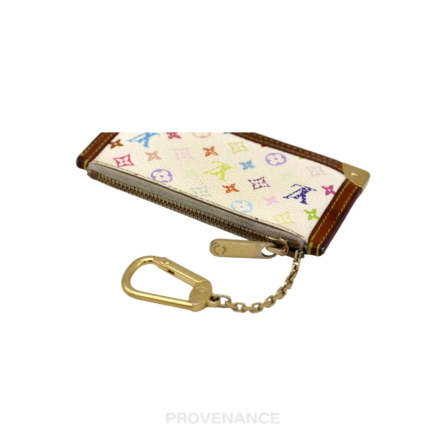 🔴 Louis Vuitton x Takashi Murakami Key Pouch Cles -  White