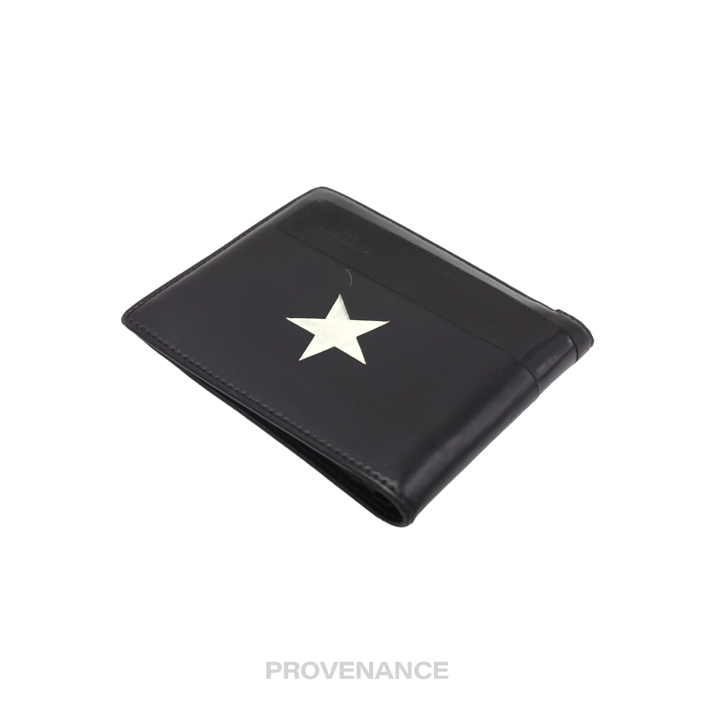 🔴 Givenchy Star Stripe Wallet - Black Leather