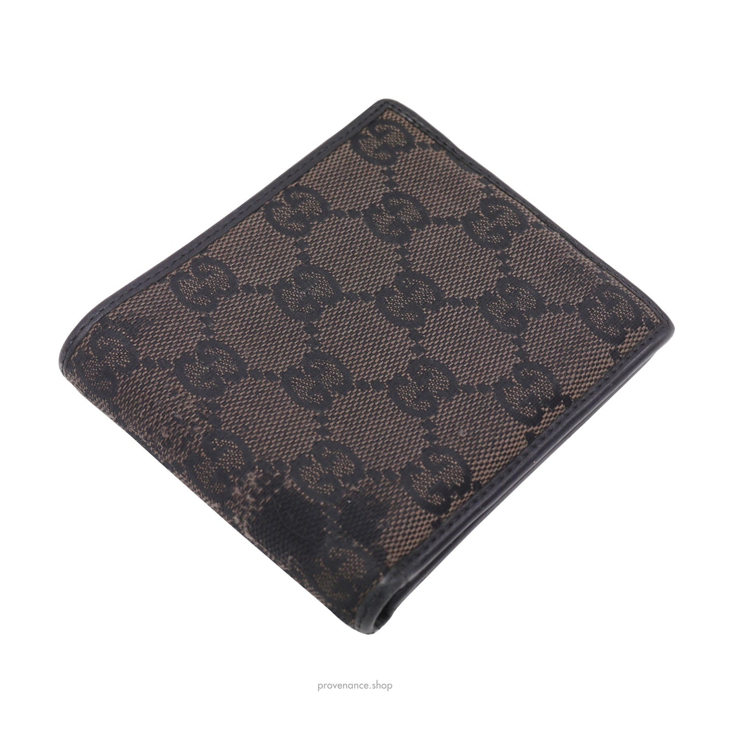 🔴 Gucci Bifold Wallet - Black/Brown GG Canvas