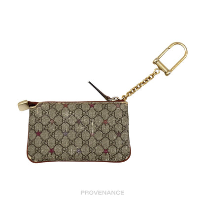 🔴 Gucci Key Pouch Cles - Micro GG Supreme Stars Red