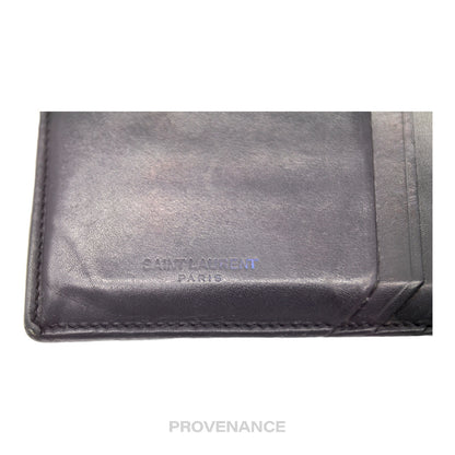 🔴 SLP Fragment Zip Card Holder Wallet - Black Leather