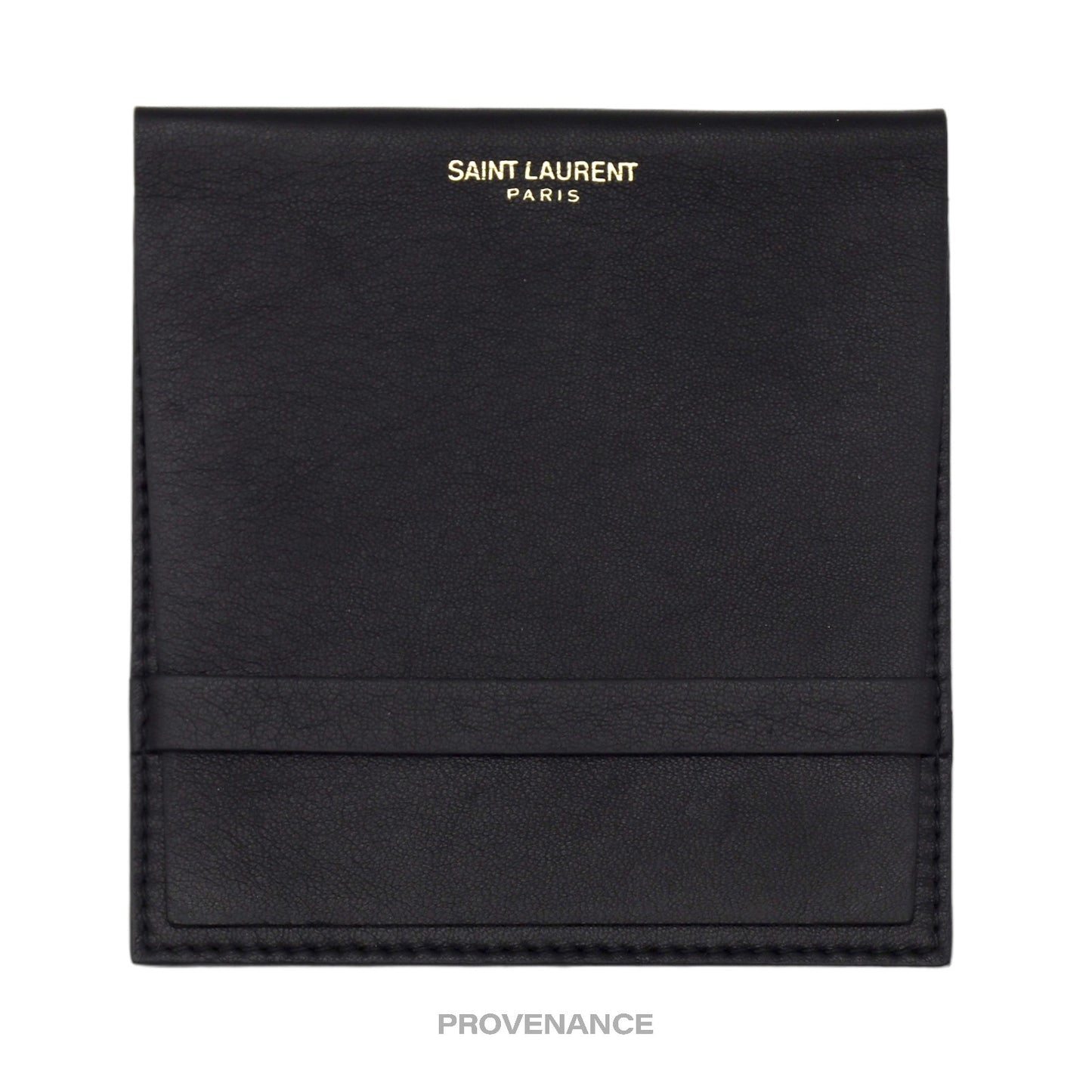 🔴 Saint Laurent Paris SLP Jewelry Pouch - Black Leather