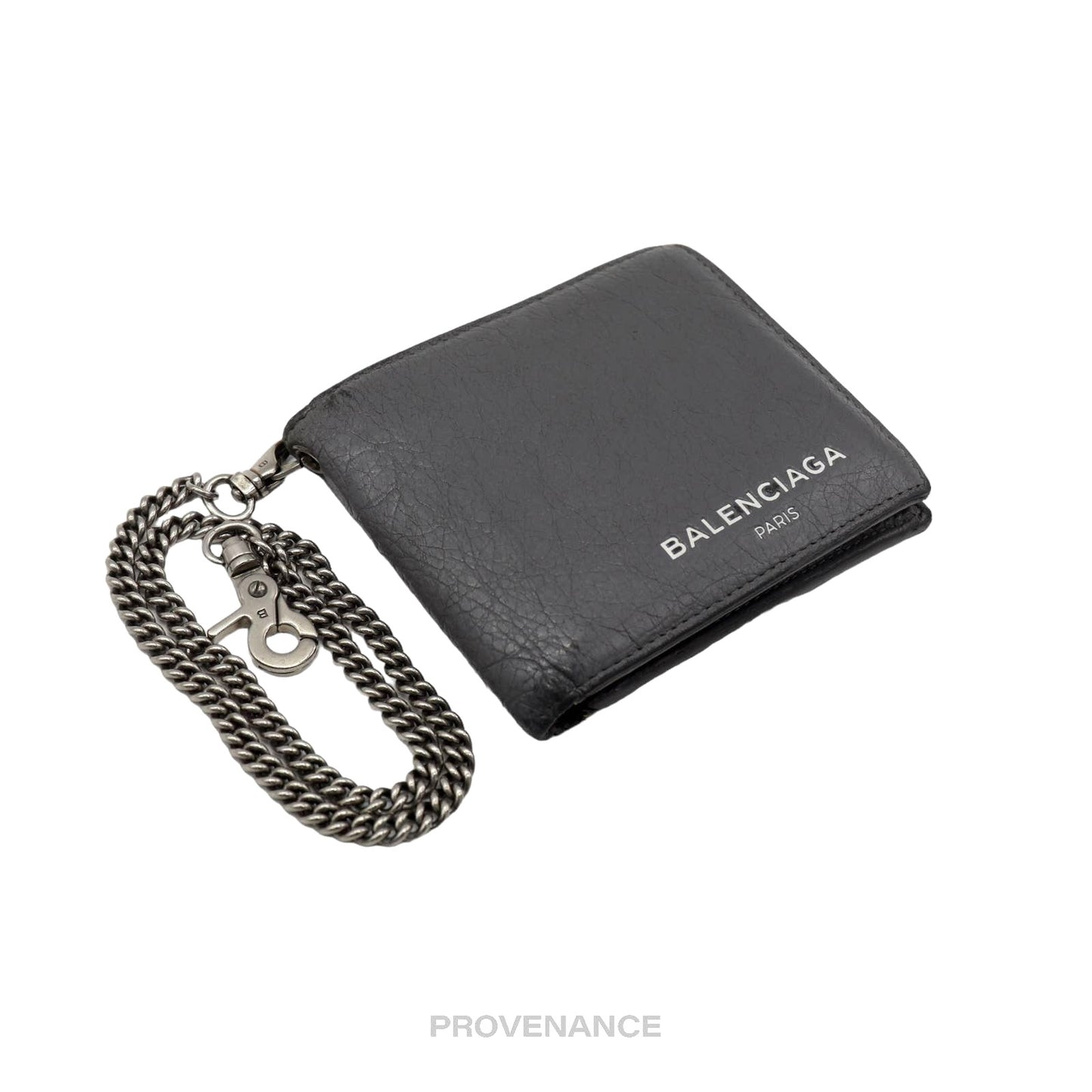 🔴 Balenciaga Explorer Chain Wallet - Gray Leather