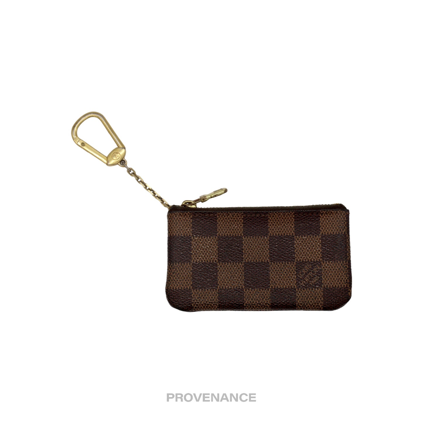 🔴 Louis Vuitton Key Pouch Cles -  Damier Ebene