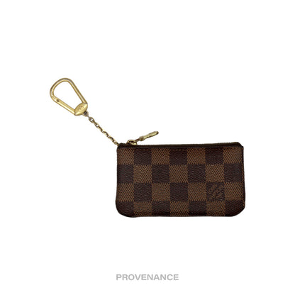 🔴 Louis Vuitton Key Pouch Cles -  Damier Ebene