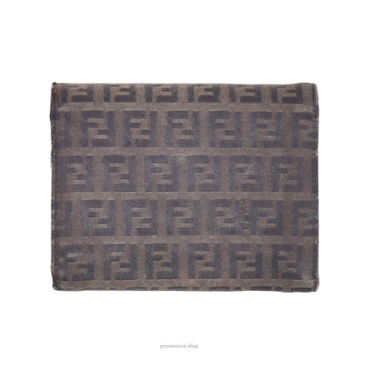 🔴 Fendi Trifold Wallet - Mini FF Zucca