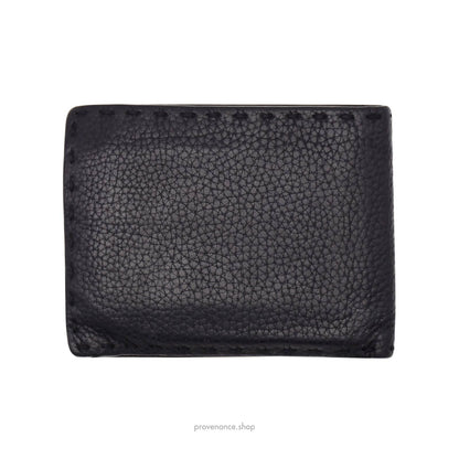 🔴 Fendi Selleria Horizontal Wallet - Black Roman Leather